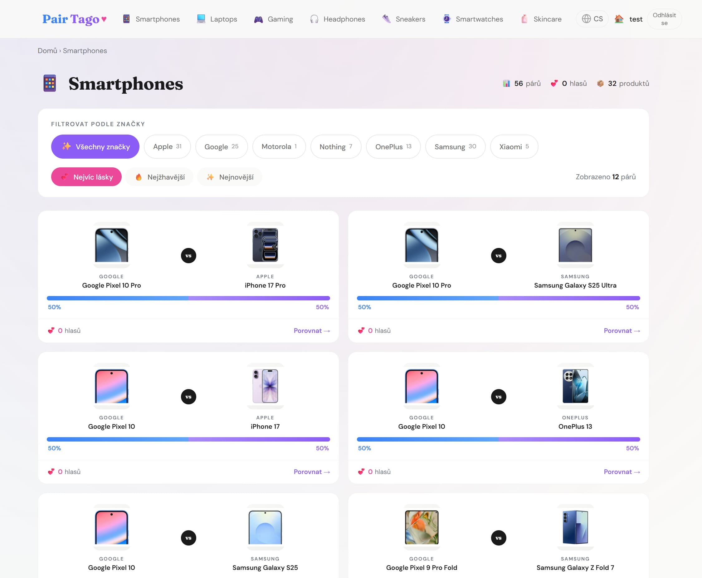PairTago.com - ukazka projektu