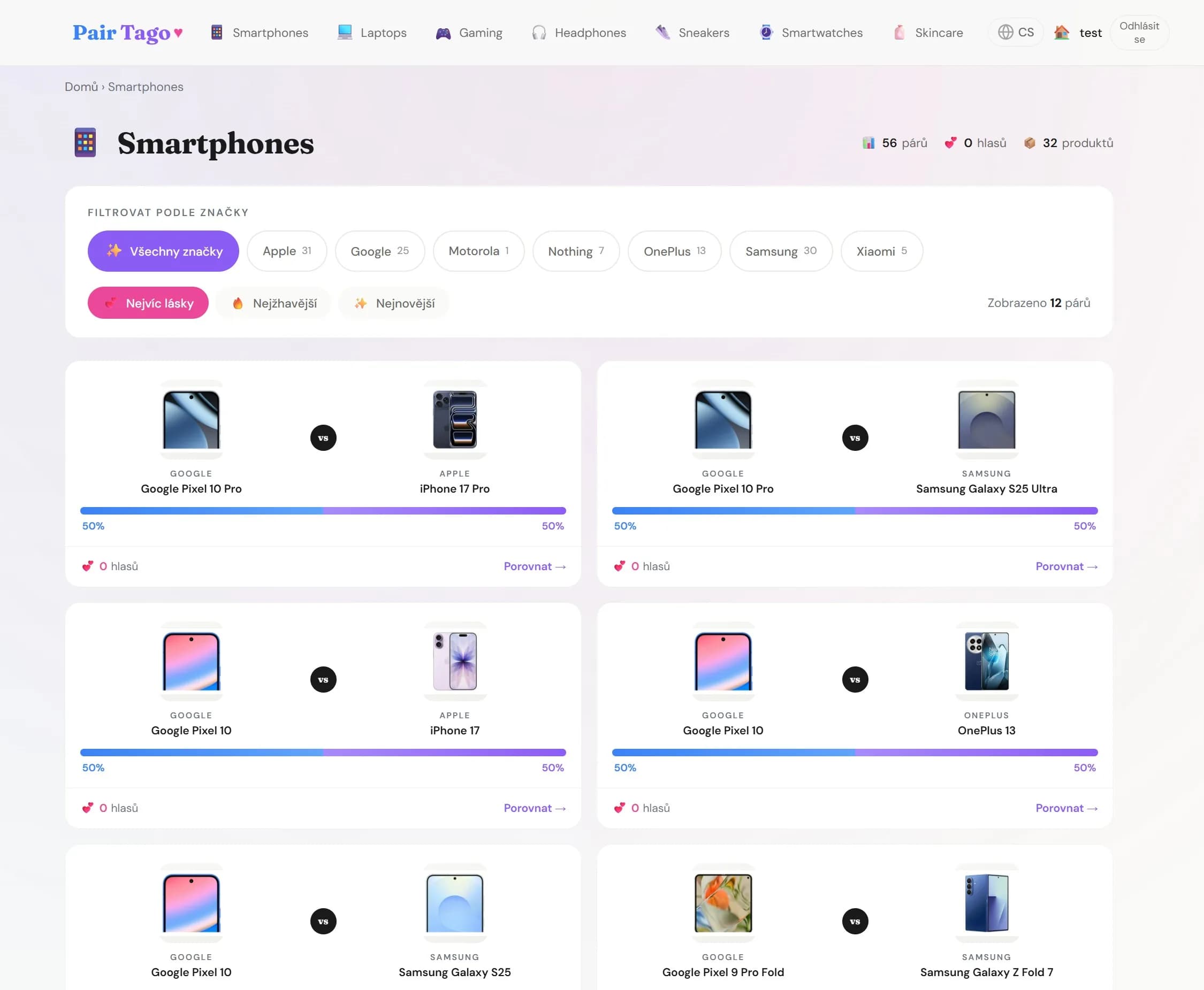 PairTago.com - ukazka projektu