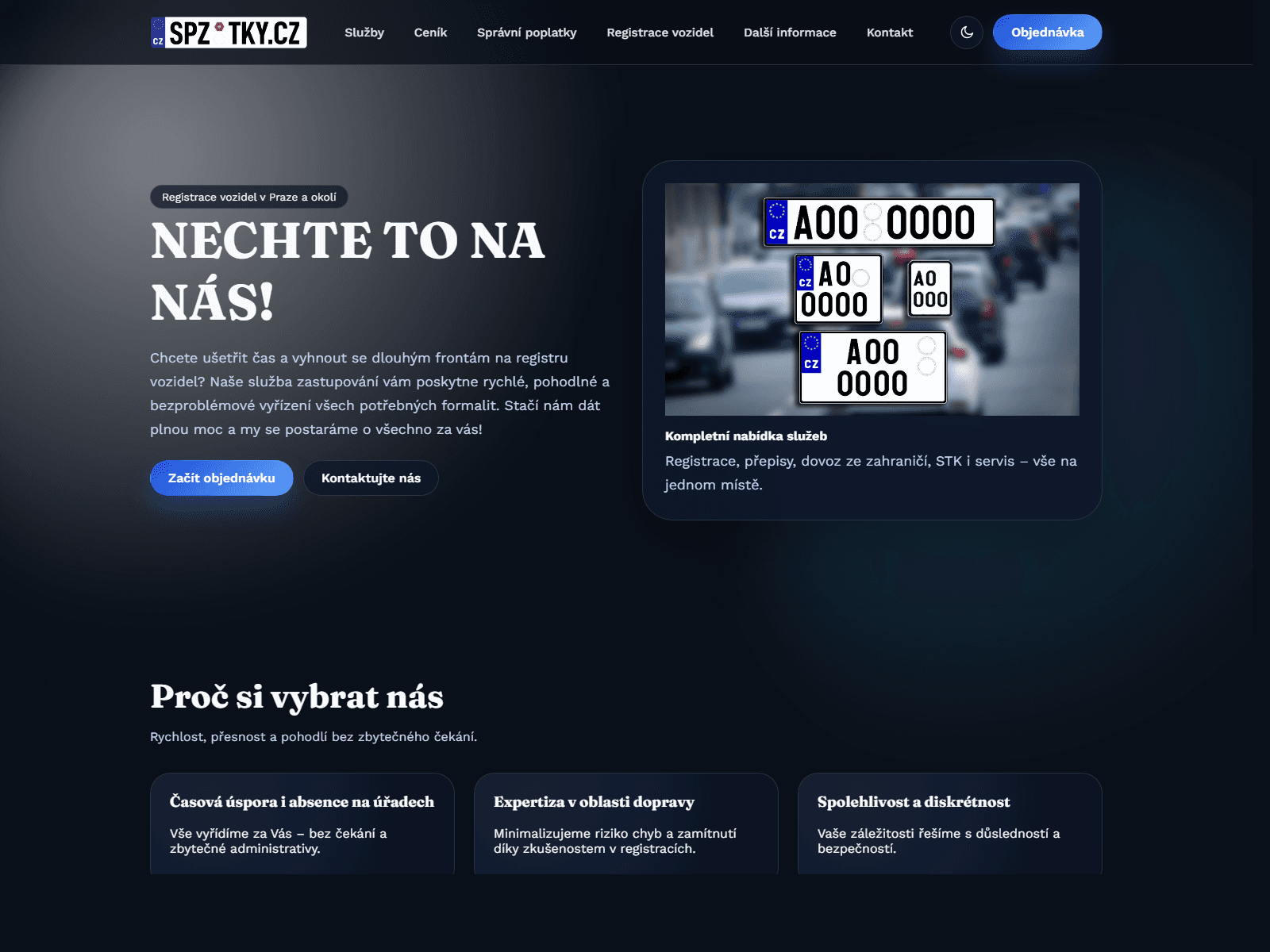 Spztky.cz - ukazka projektu