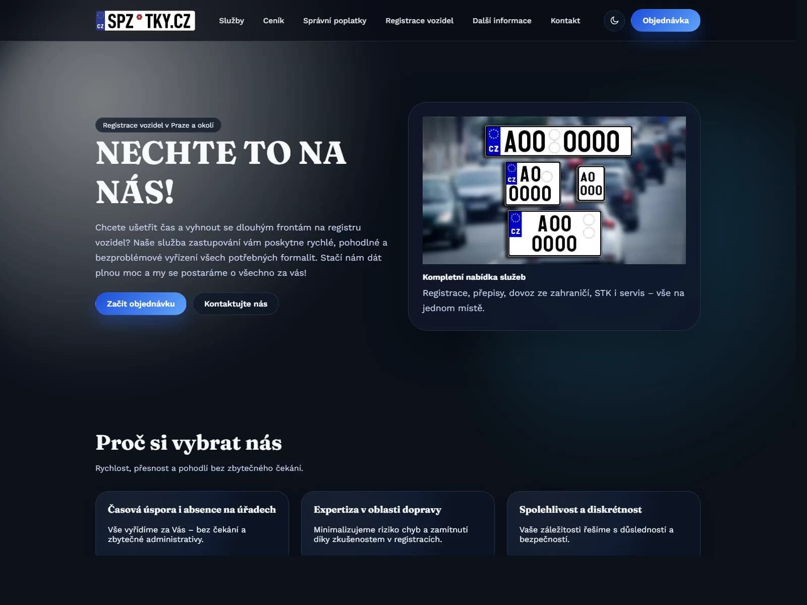 Spztky.cz - ukazka projektu